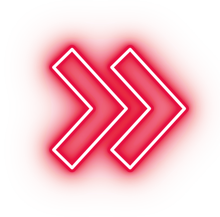 Neon red arrow icon